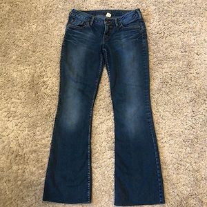 Low rise bootcut jeans